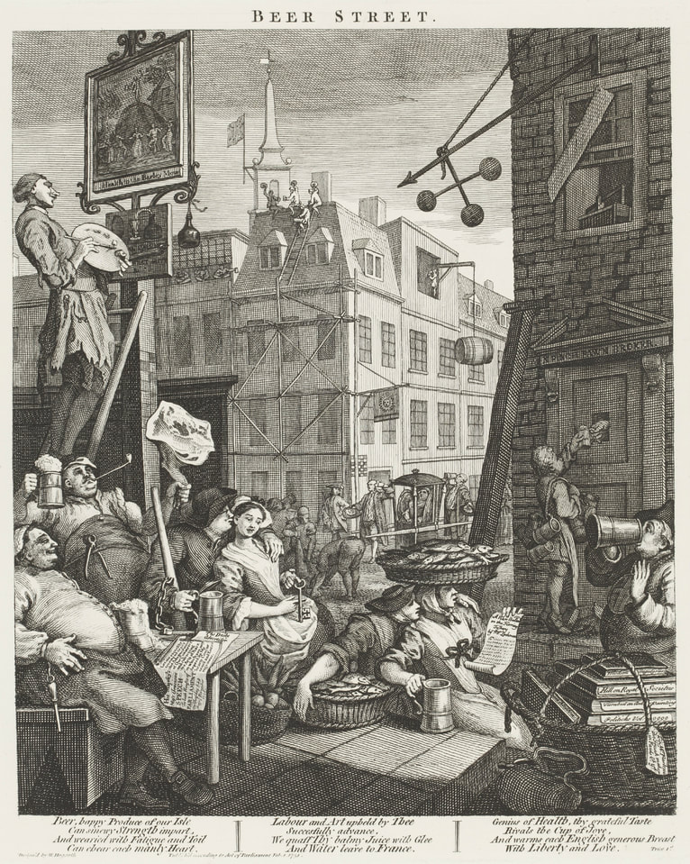 Beer Street (by William Hogarth, 1759)